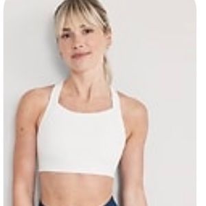 High Support PowerSoft Sports Bra for Women in White